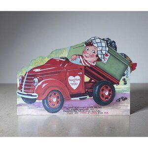 Vintage Mechanical Valentine Card • Moving Dump Truck Coal Valentine • Hidden Gi